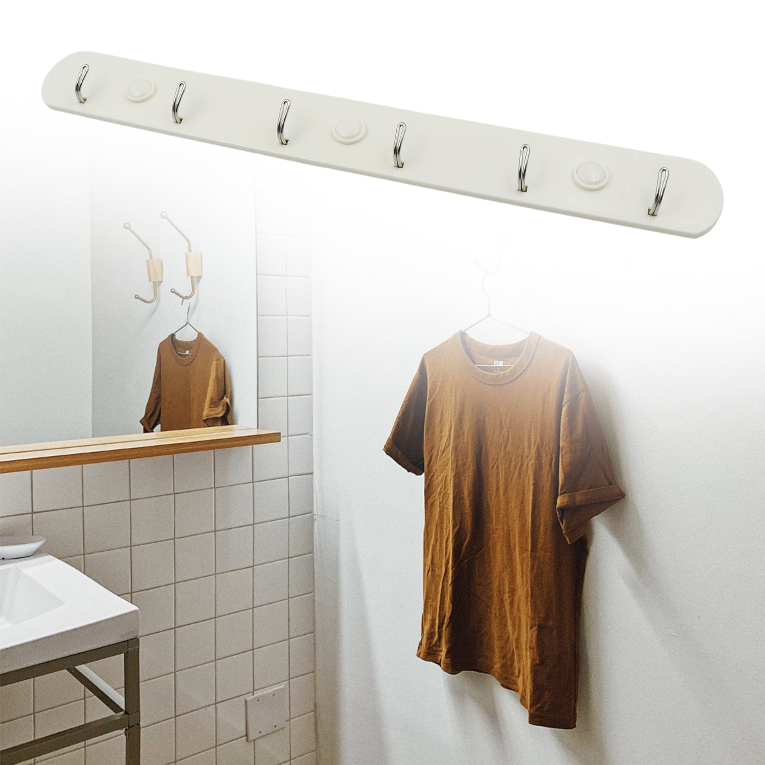 4041 Multipurpose hangers, Wall Door Hooks Rail for Hanging Clothes for Hanging Hook Rack Rail, Extra Long Coat Hanger Wall Mount for Clothes, Jacket, Hats, 6 Hook 4041 Multipurpose hangers, Wall Door Hooks Rail for Hanging Clothes for Hanging Hook Rack Rail, Extra Long Coat Hanger Wall Mount for Clothes, Jacket, Hats, 6 Hook